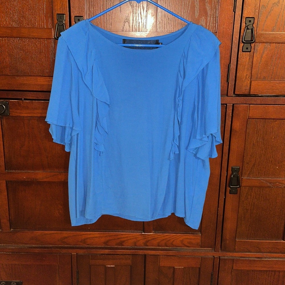 🦋Code Mode Nordstrom Flutter Sleeve Ruffle Blouse - Picture 2 of 13